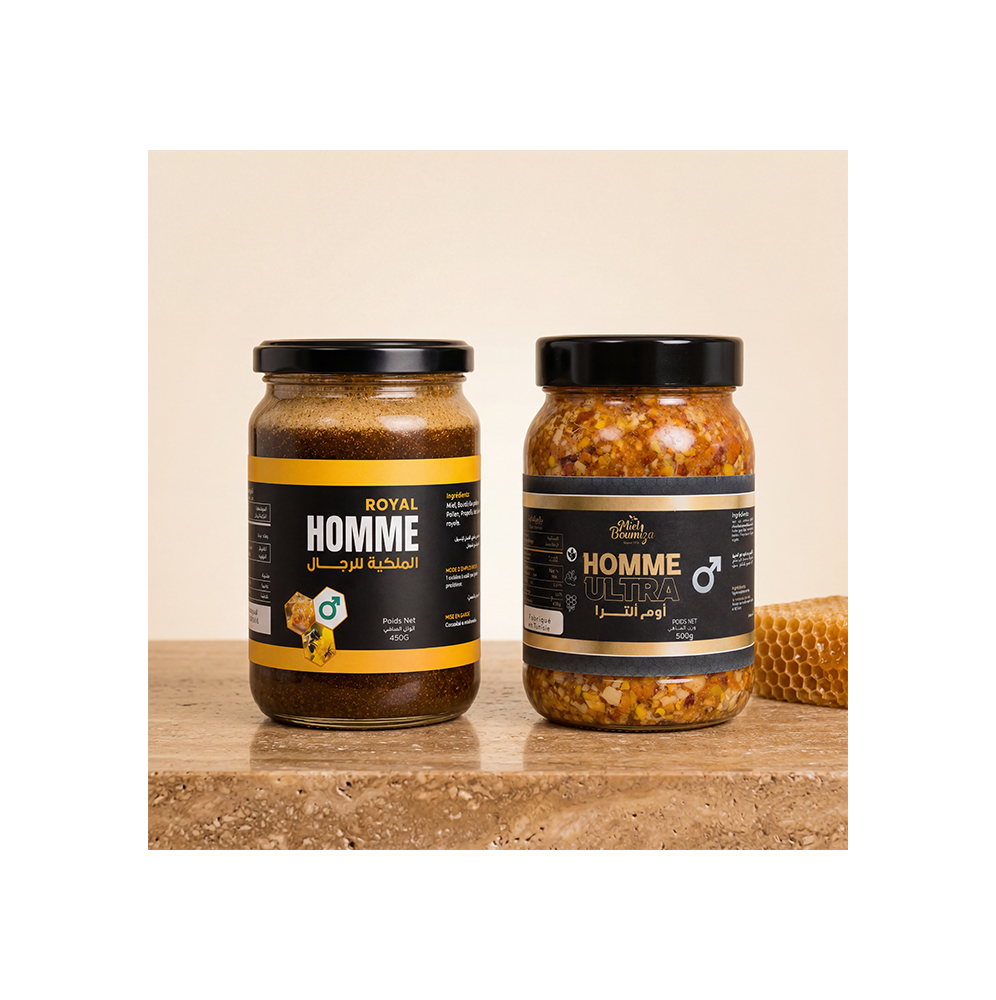 PACK DUO : Homme Royal 450g + Homme Ultra 500g
