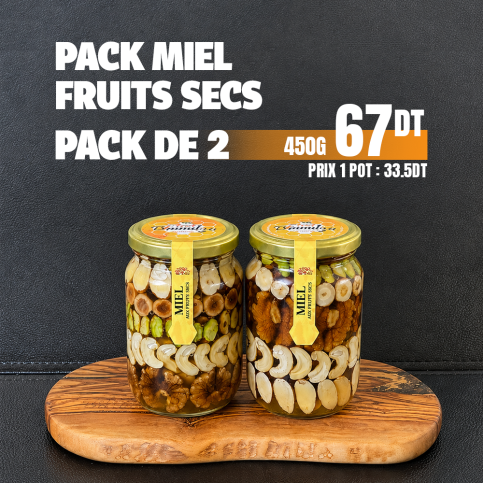 Pack 2  Miel aux Fruits Secs