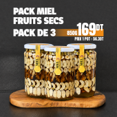 Pack 3  Miel aux Fruits Secs