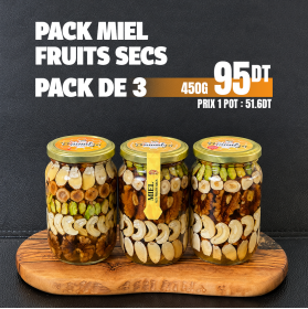 Pack 3  Miel aux Fruits Secs