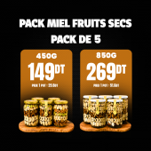 Pack 5 Miel aux Fruits Secs