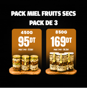 Pack 3  Miel aux Fruits Secs