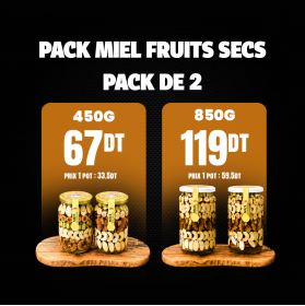 Pack 2  Miel aux Fruits Secs