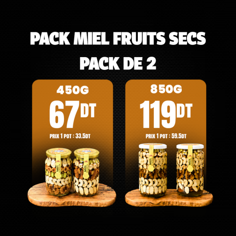 Pack 2  Miel aux Fruits Secs