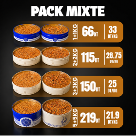 Pack Mixte 8Kg : 4Kg Zrir + 4Kg Bsissa aux fruits secs
