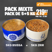 Pack Mixte 8Kg : 4Kg Zrir + 4Kg Bsissa aux fruits secs